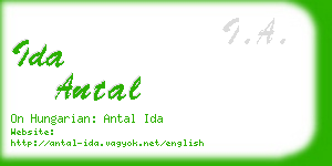 ida antal business card